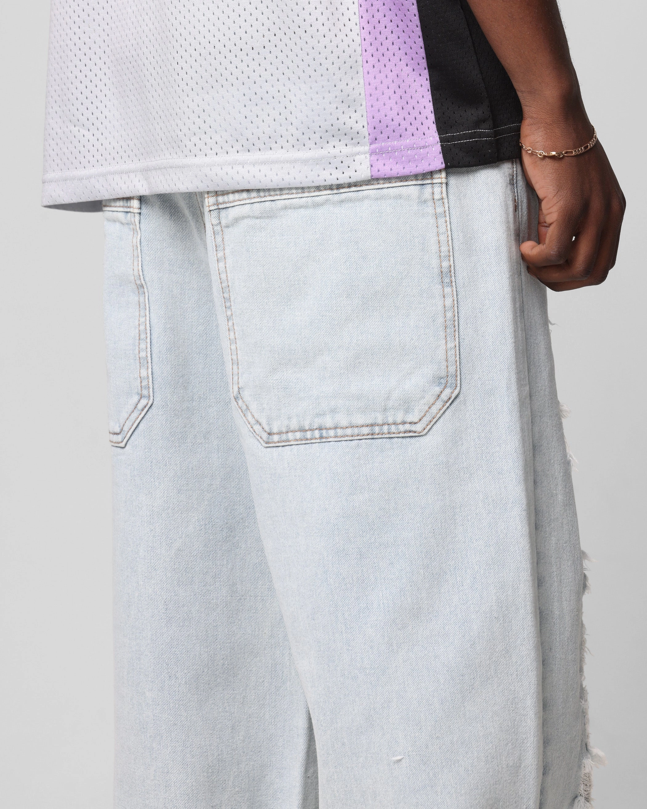 Loiter Collateral Distressed Jeans Denim Camo WrinkleFreeFabric