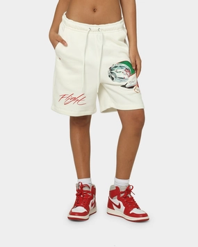 Classic Fit Jordan Flight Artist Series Fleece Shorts Sail/Black/University Red