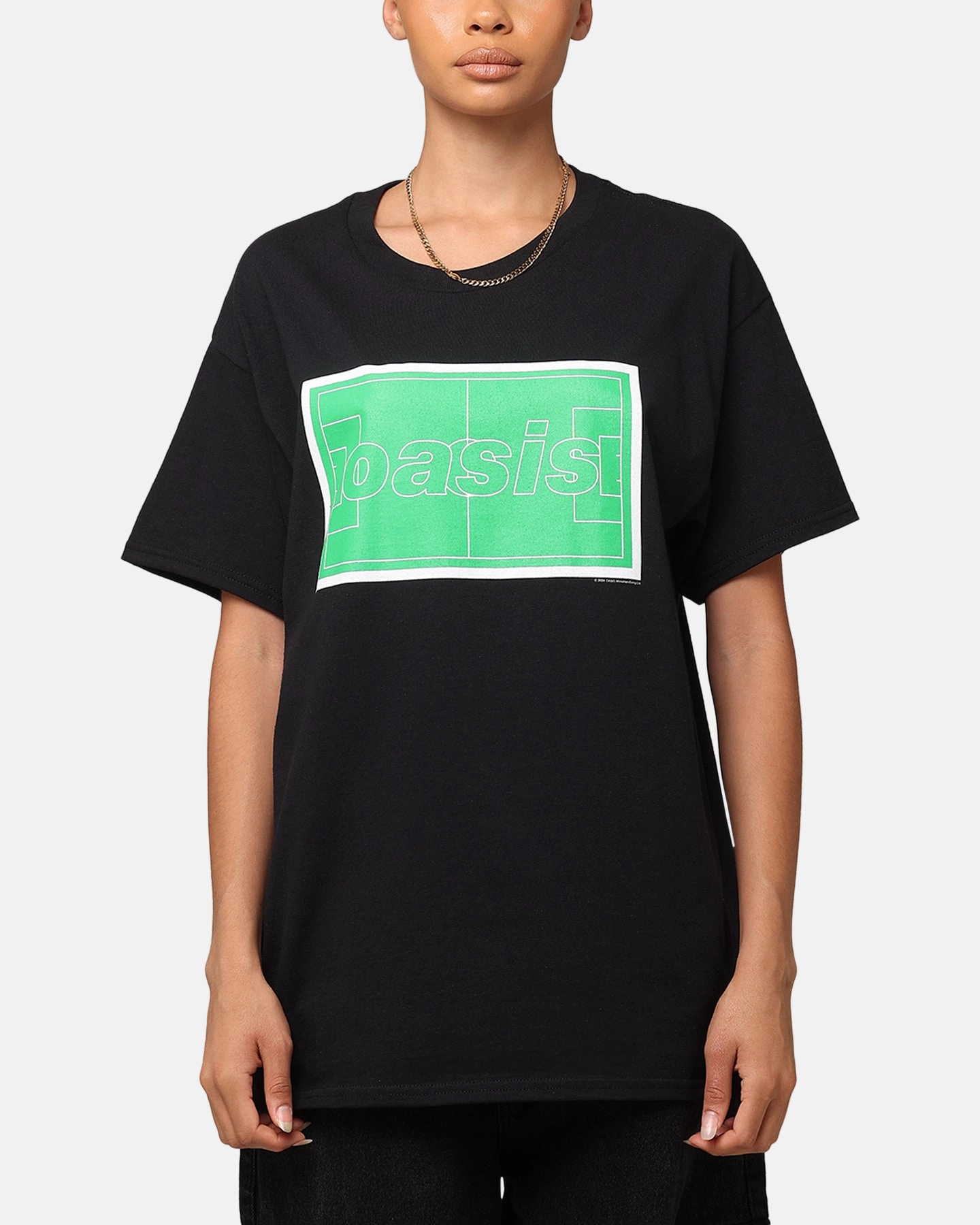 SoftenedNeckline Luxury exclusivity Oasis Maine Road T-Shirt Black
