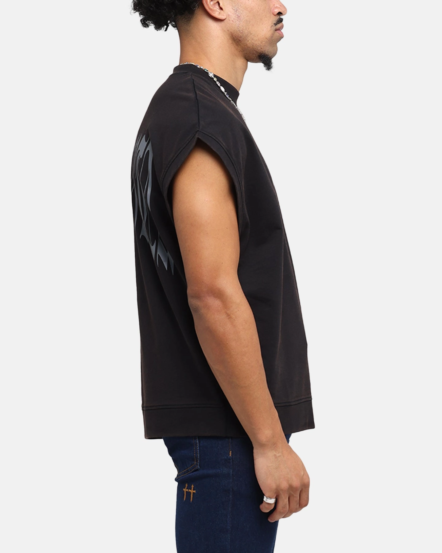 Saint Morta Vill Park Cut Off Sweater Vintage Black Seasonal Wear