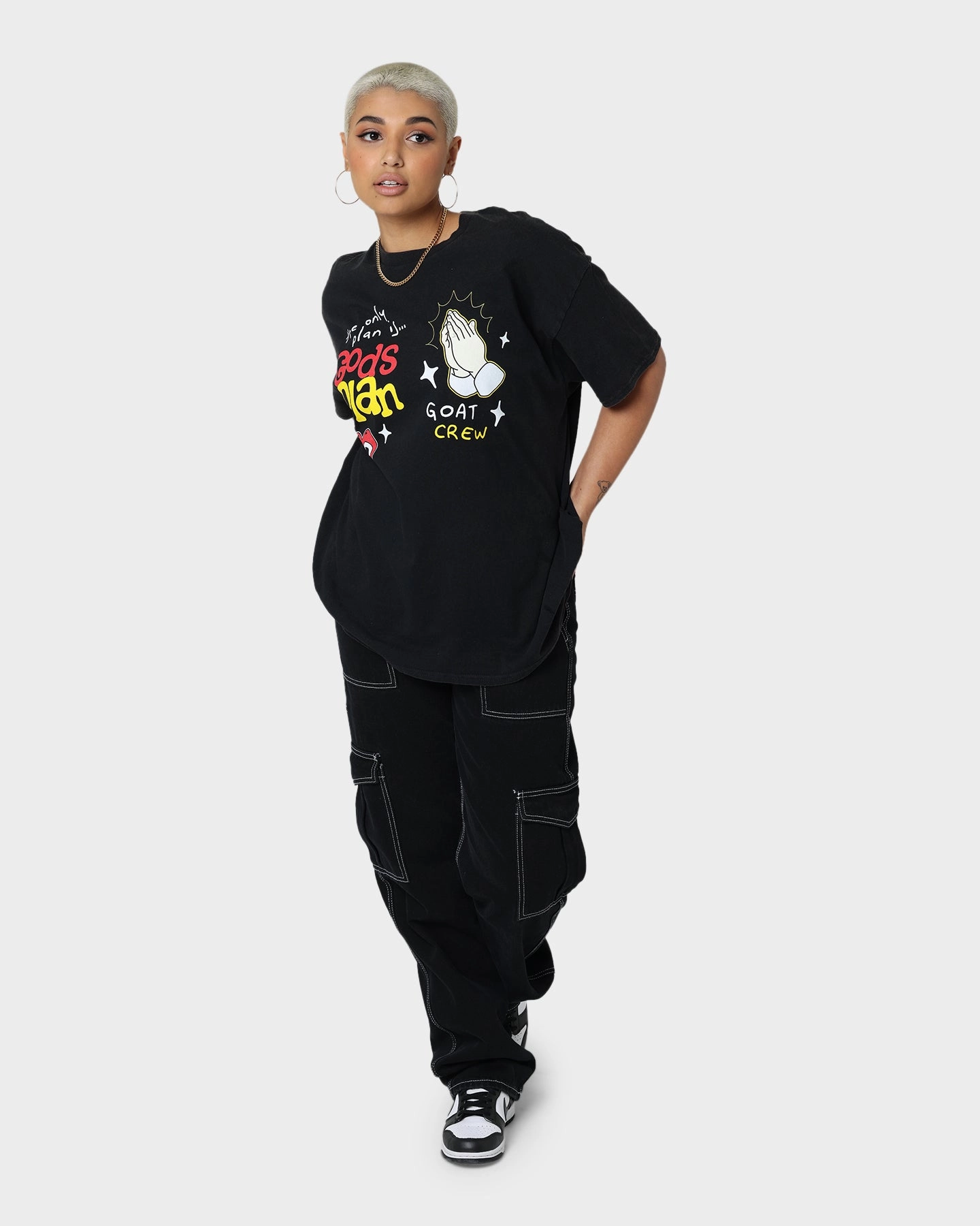 Goat Crew Godsplan T-Shirt Washed Black Picnic