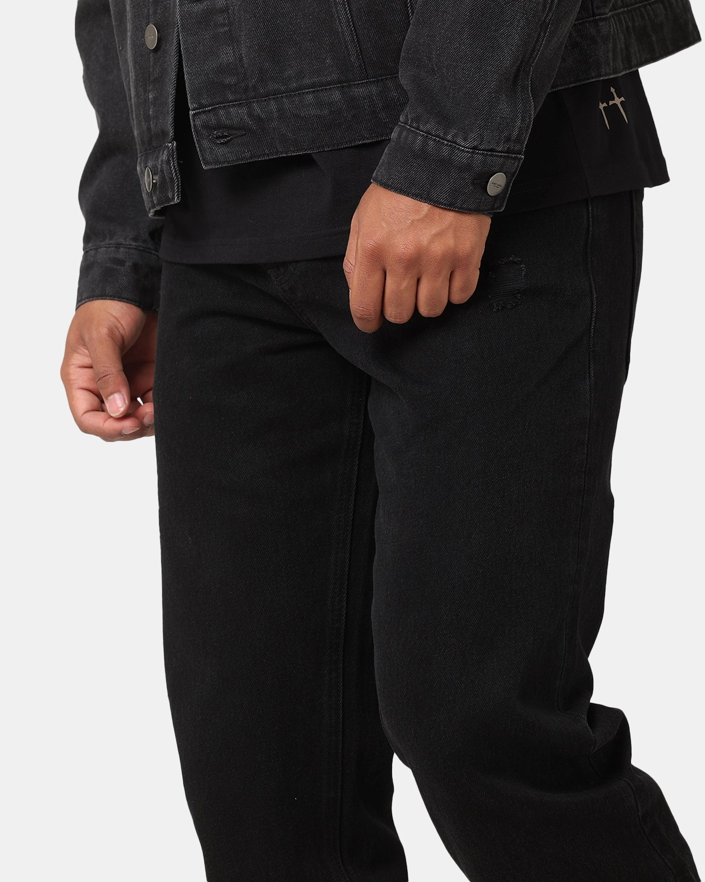 Saint Morta Psykhe Distressed Jeans Washed Black All Occasion Plain Comfort