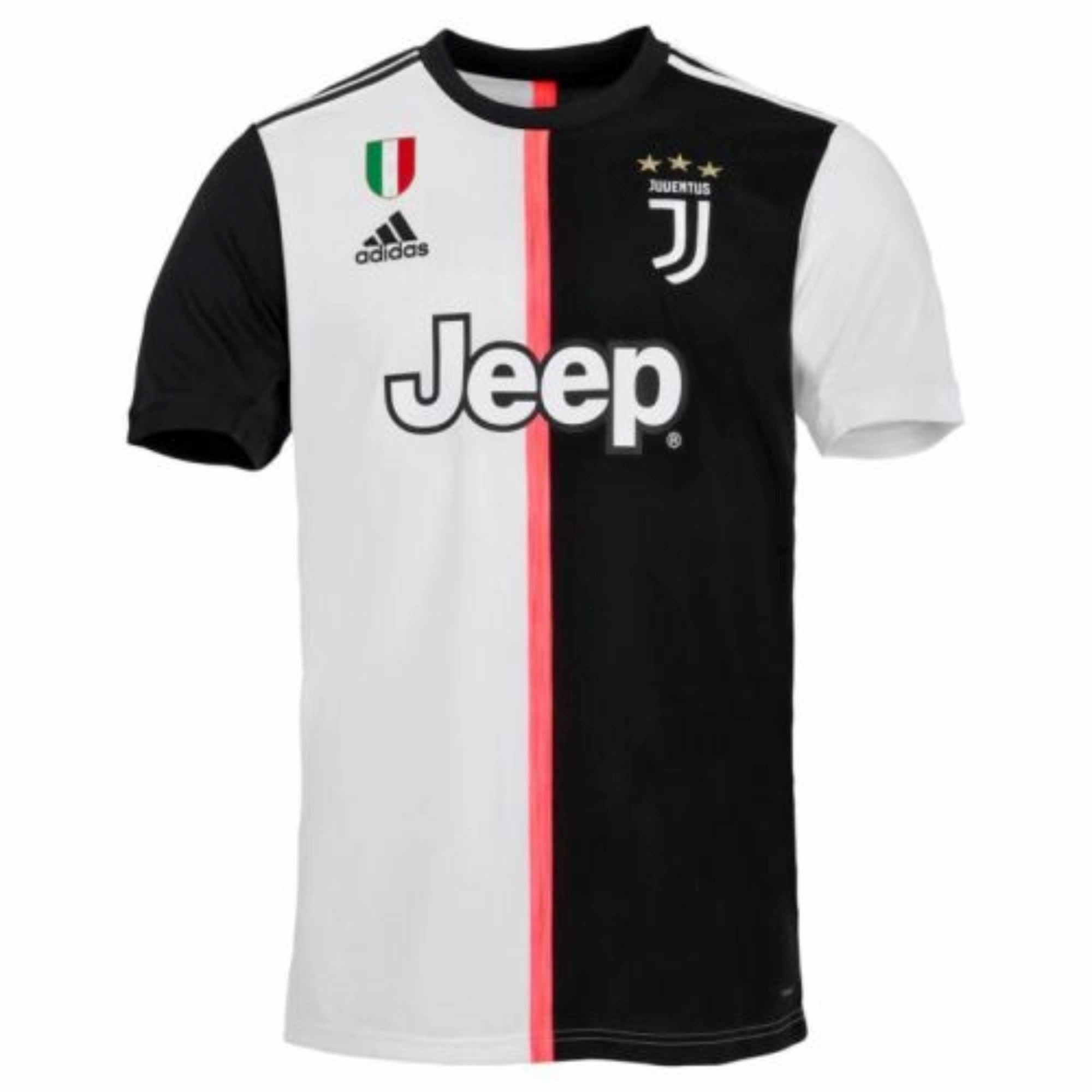 2019/20 Juventus Home Jersey with Scudetto High Stretch Elastic Cuffs Thermal Regulation System