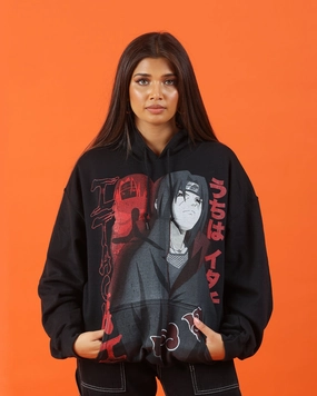 winter warmth Goat Crew X Naruto Itachi Hoodie Black