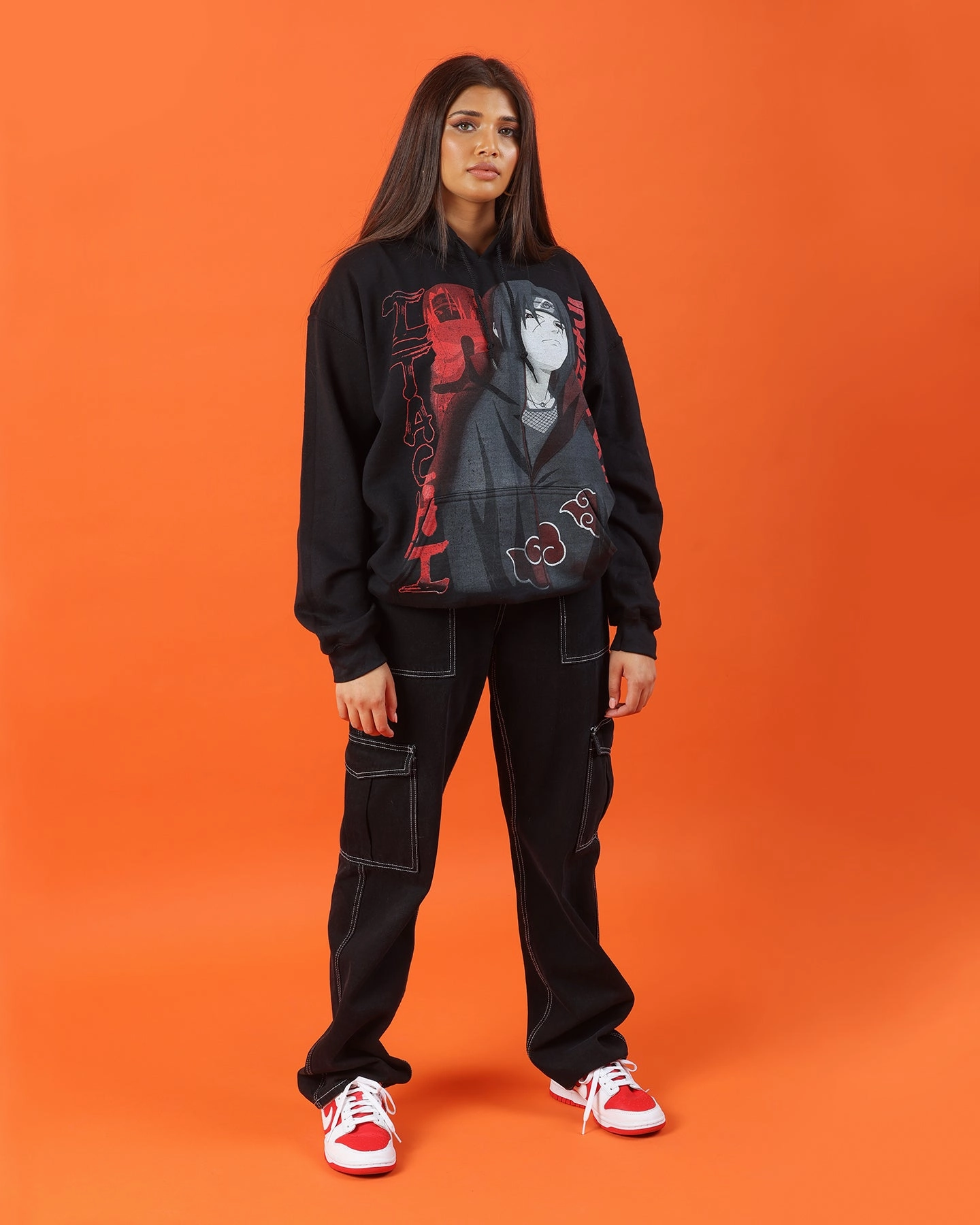 Casual Comfort Look Goat Crew X Naruto Itachi Hoodie Black