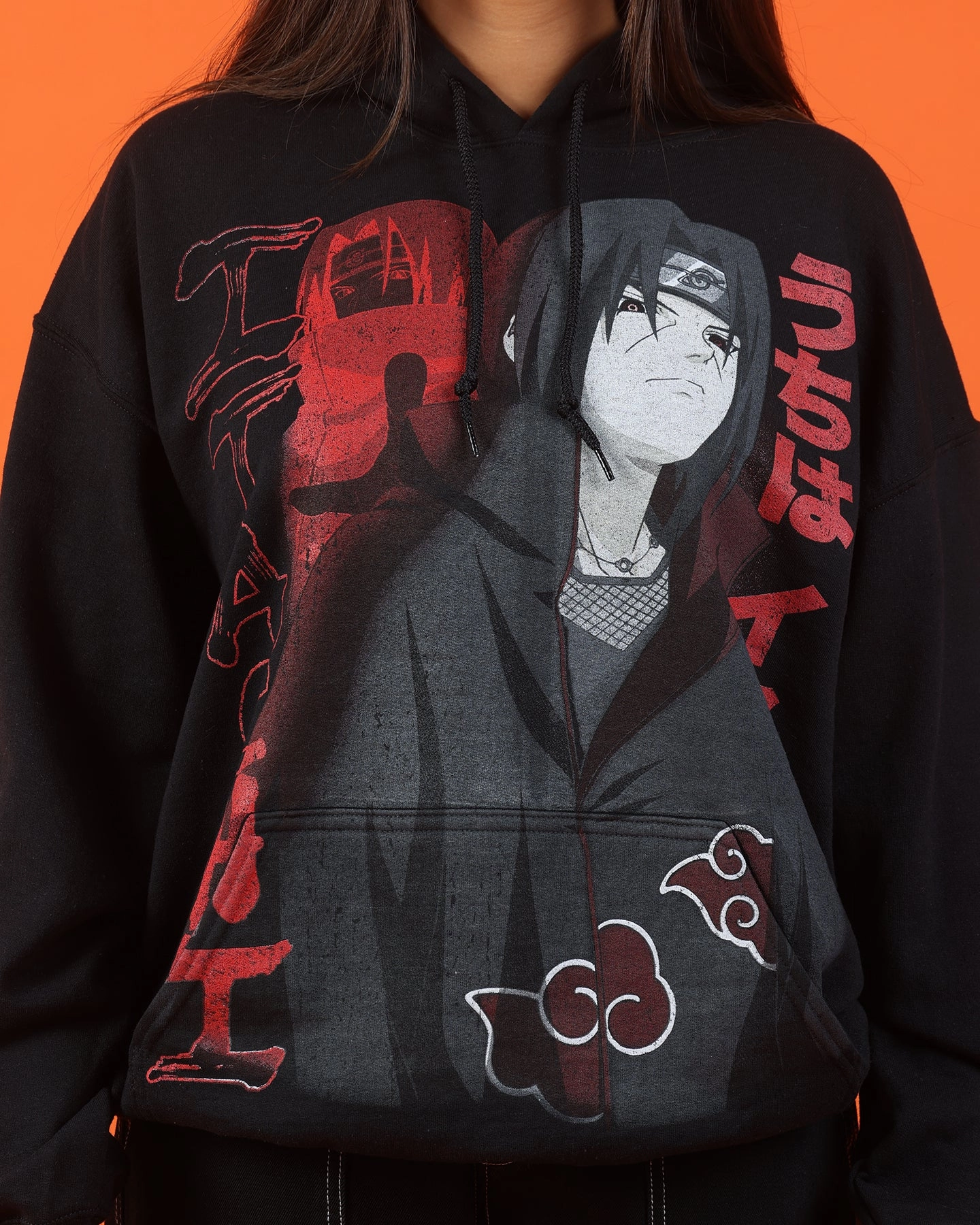 Goat Crew X Naruto Itachi Hoodie Black Seam Free Back Anti microbial coating