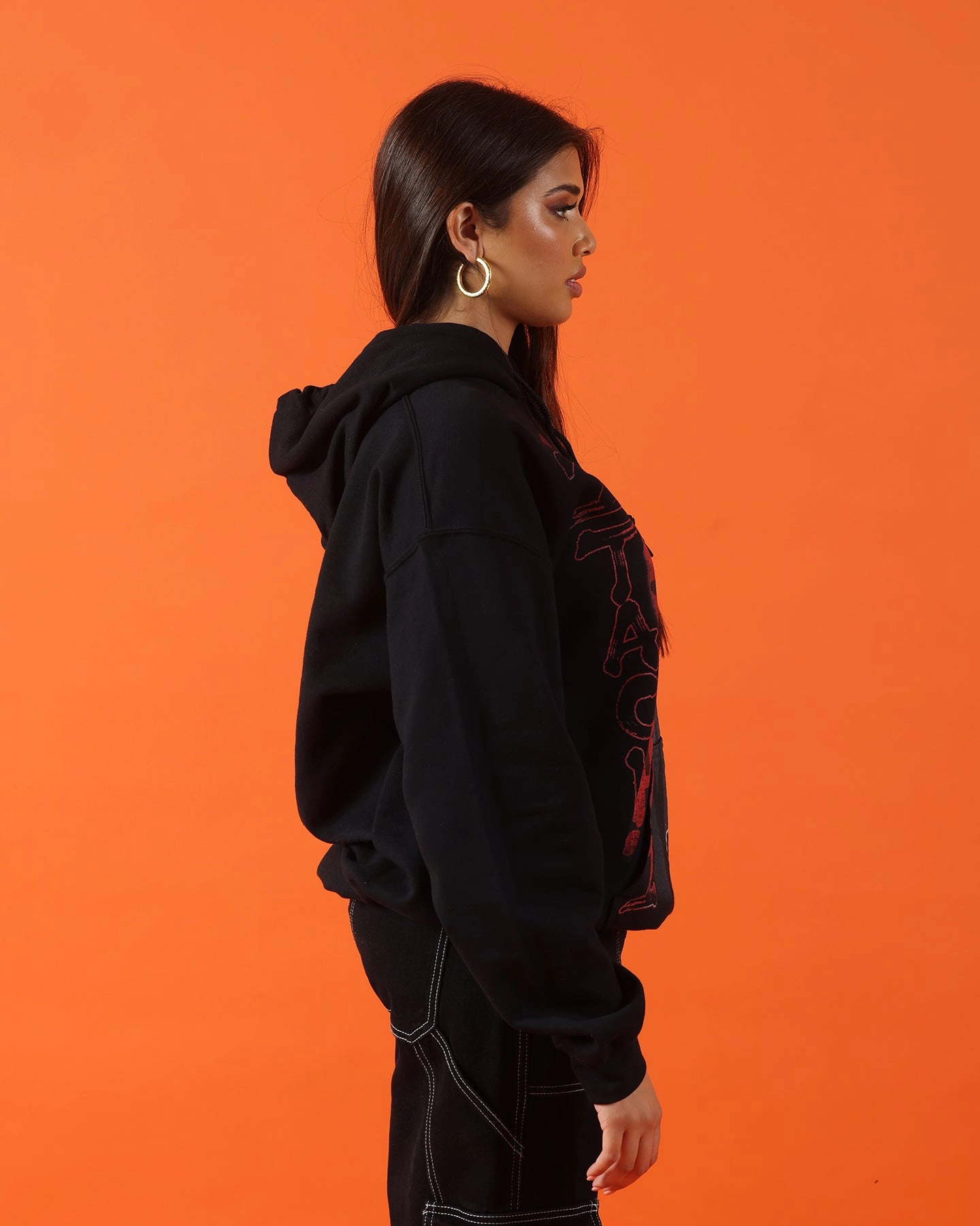Simple Comfort Look Goat Crew X Naruto Itachi Hoodie Black
