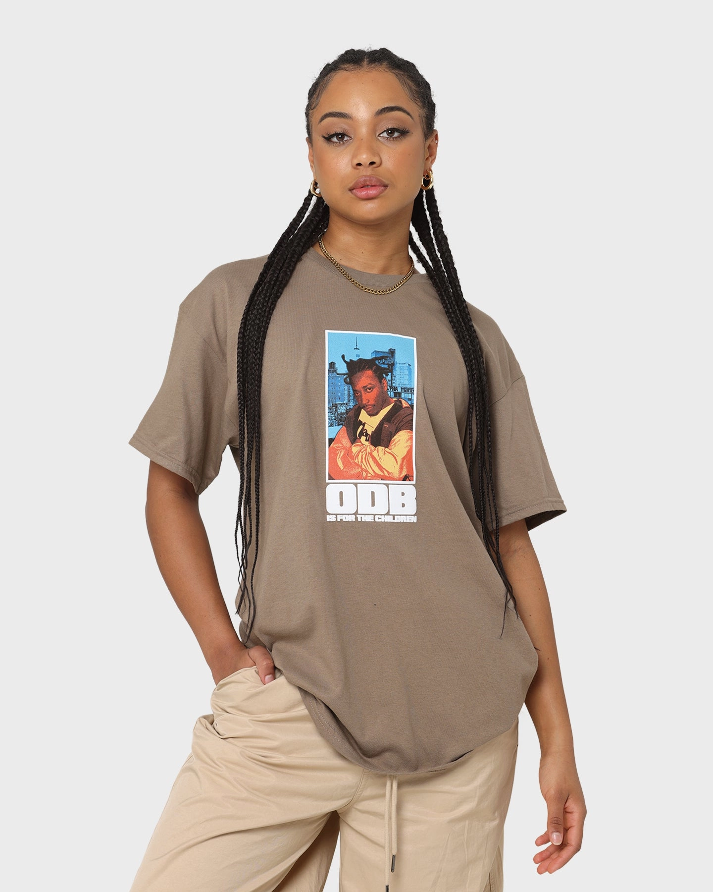 Goat Crew X Ol' Dirty Bastard Children T-Shirt Brown Breathable fabric Festival wear
