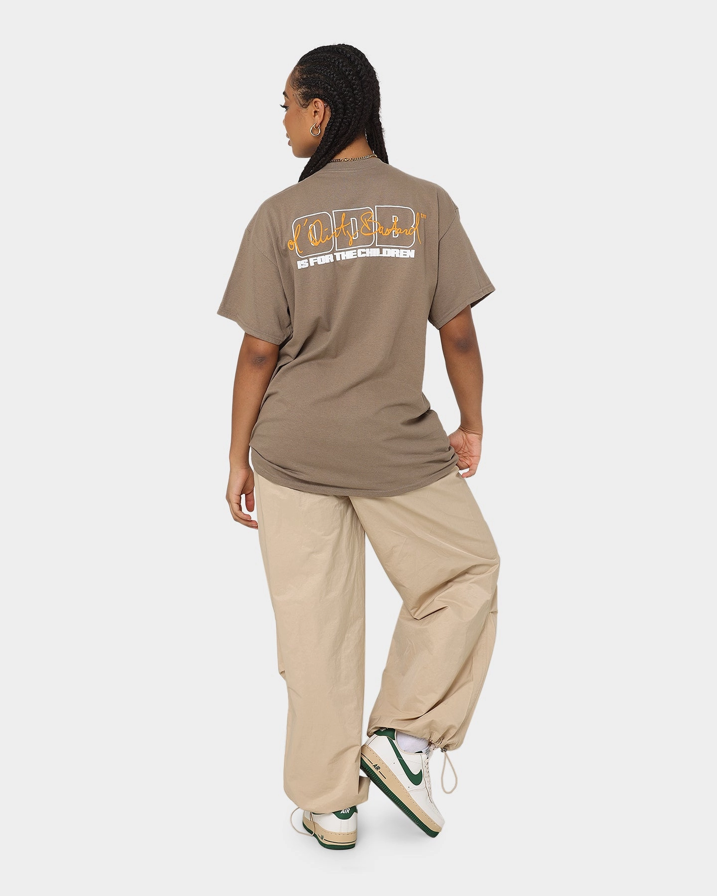 Goat Crew X Ol' Dirty Bastard Children T-Shirt Brown Feminine Touch Chill Comfort