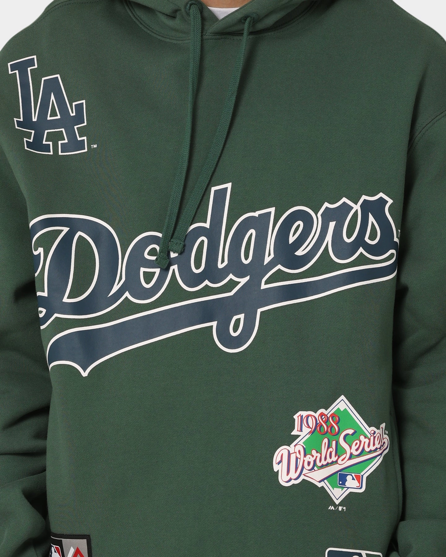 Everyday Comfort Majestic Athletic Los Angeles Dodgers World Series Champ Graphic Hoodie Dark Cedar