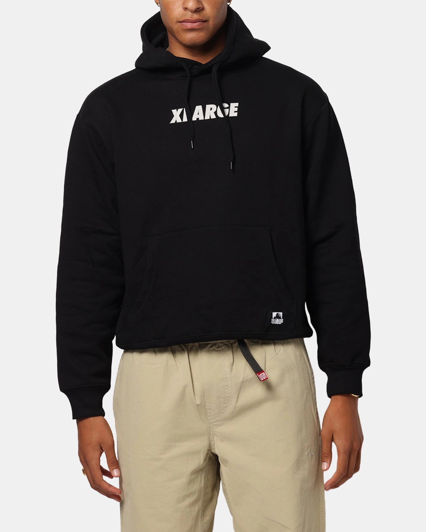 X-Large California Hoodie Pigment Black Odor Resistant Technology Cropped Style