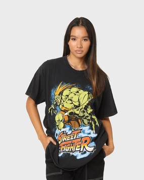 Goat Crew X Street Fighter Blanka Vintage T-Shirt Black Wash QuickDry Cool Comfort