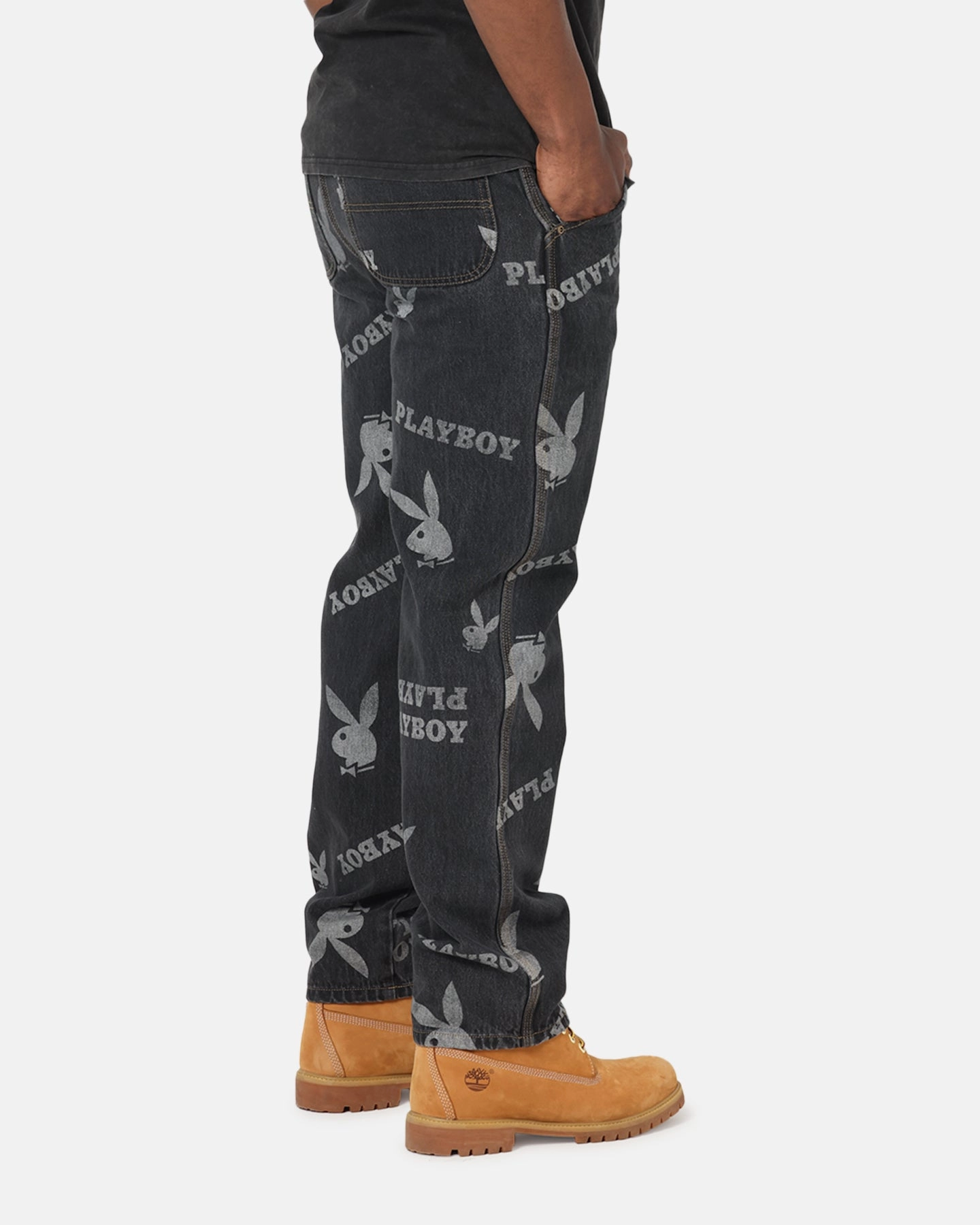 Playboy Mess Denim Jeans Washed Black Timeless Edge