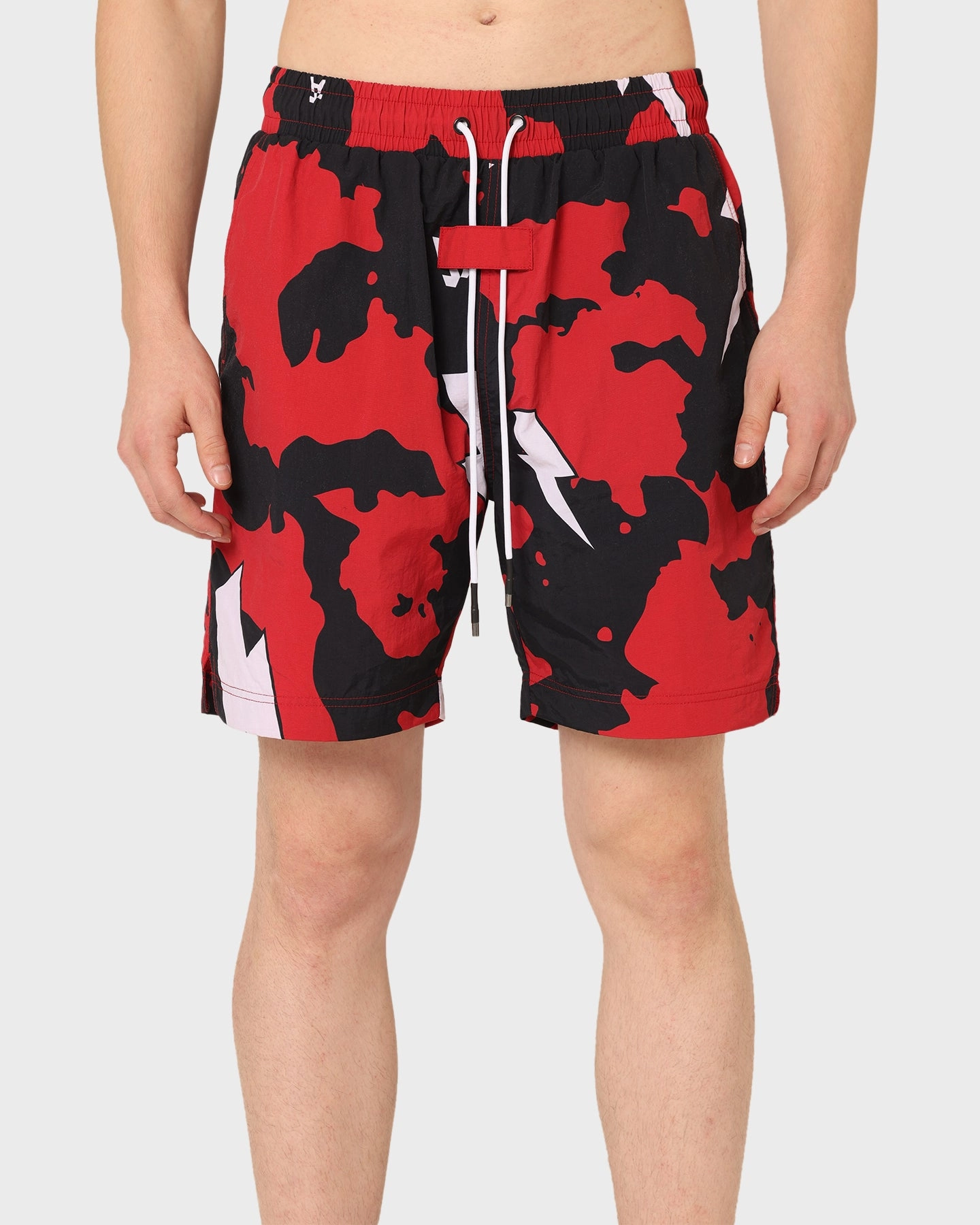 The Anti Order Storm Camo Beach Shorts Black/White/Red Free Movement