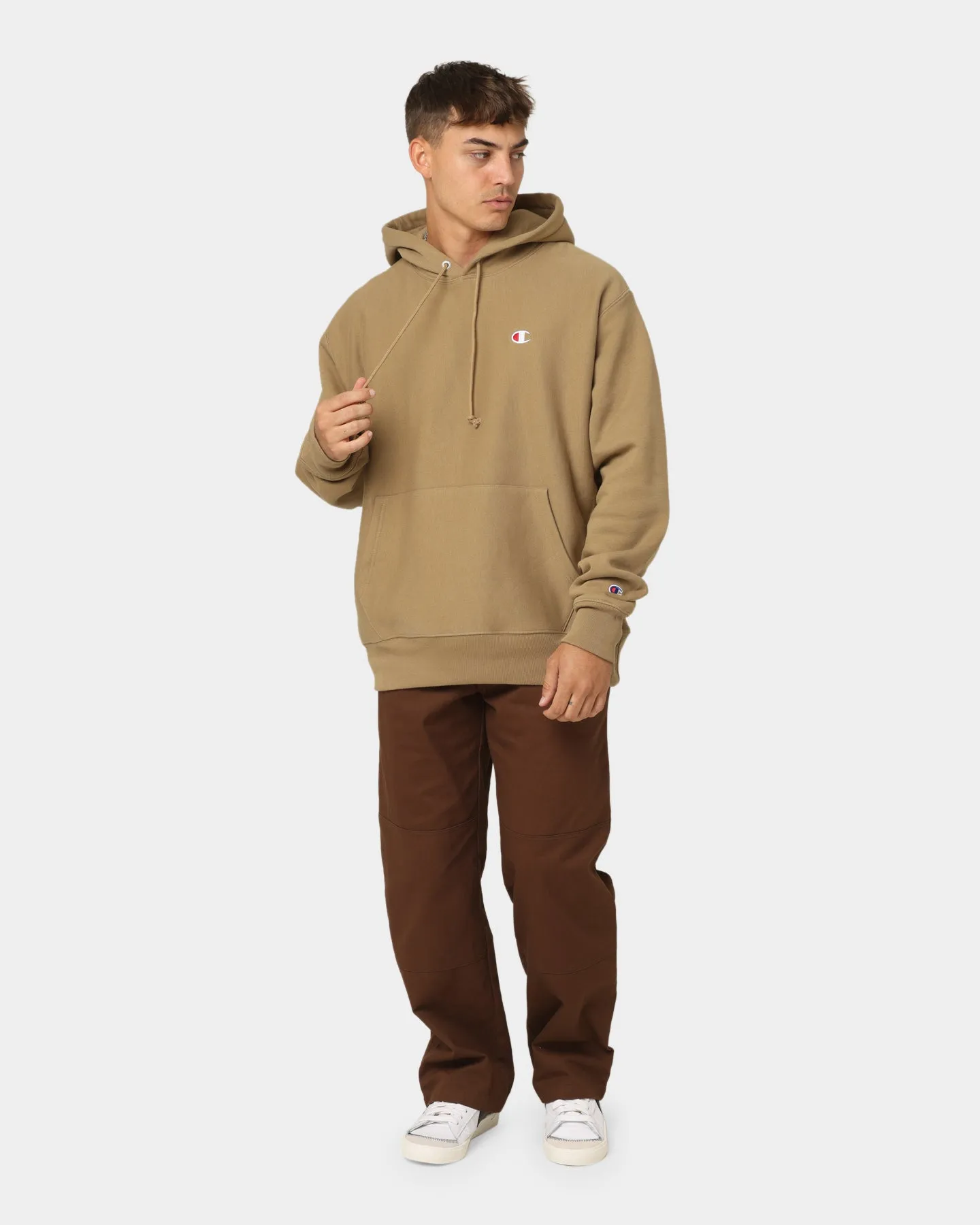 Reverse Weave Hoodie Whole Wheat Khaki Breathable Technology