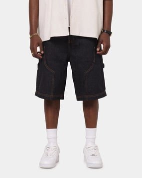 Water Repellent Coating Carre Work Jorts Dark Washed Indigo