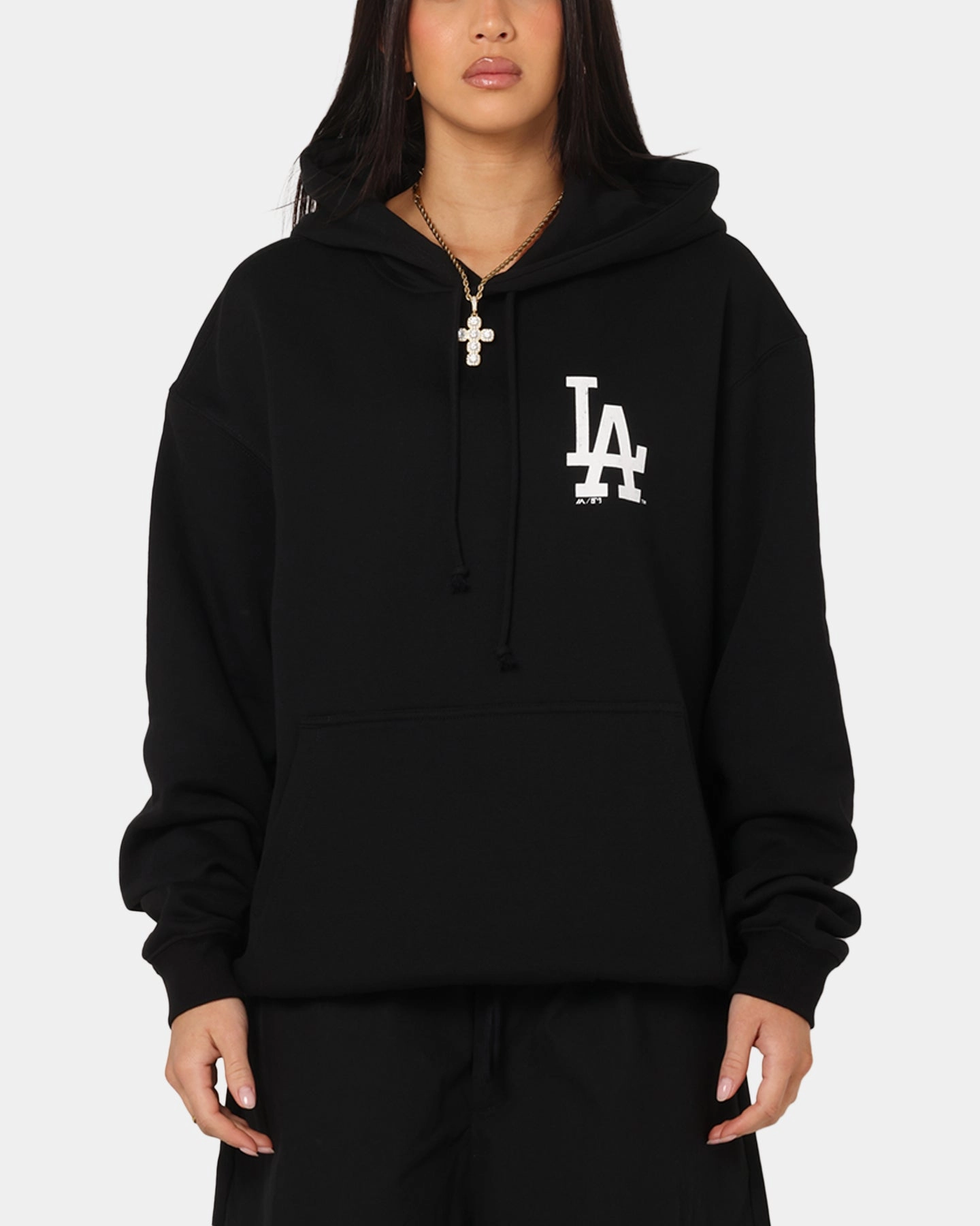 Fish like Seasonal Wardrobe Majestic Athletic Los Angeles Dodgers Champs Serial Mono Hoodie Black