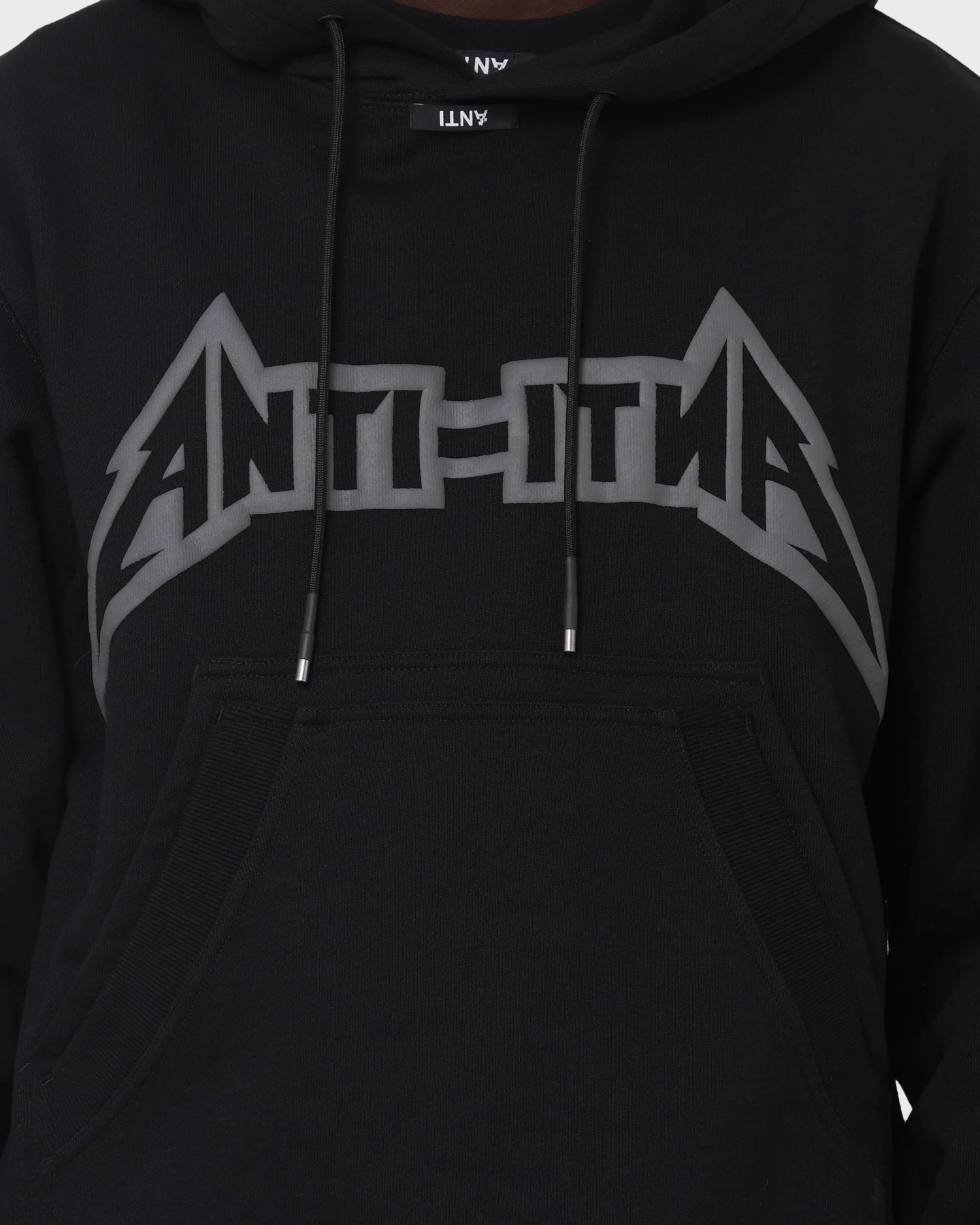 Relaxed Cut The Anti Order Heavy Metal Premium Hoodie Black/Grey