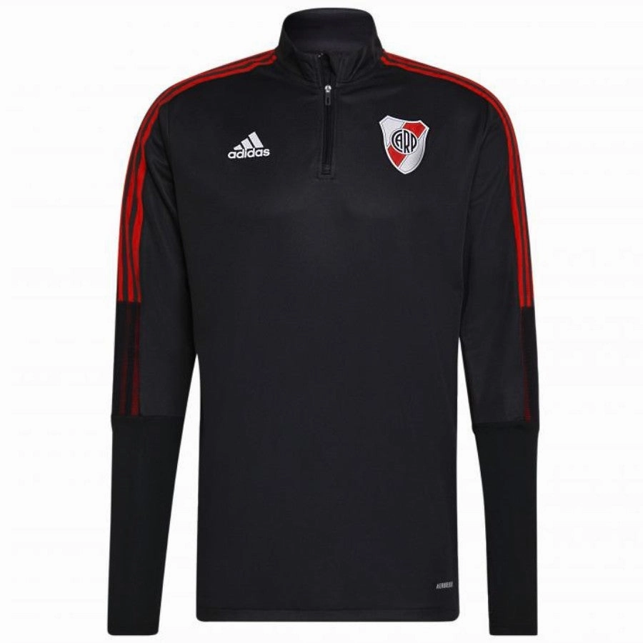River Plate black training technical Soccer tracksuit 2021/22 - Adidas steaming