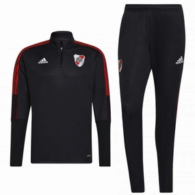 interest River Plate black training technical Soccer tracksuit 2021/22 - Adidas