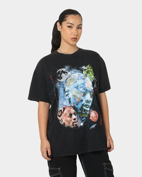 Rodman Brand Astro Head Vintage T-Shirt Black Wash Trendy Layering