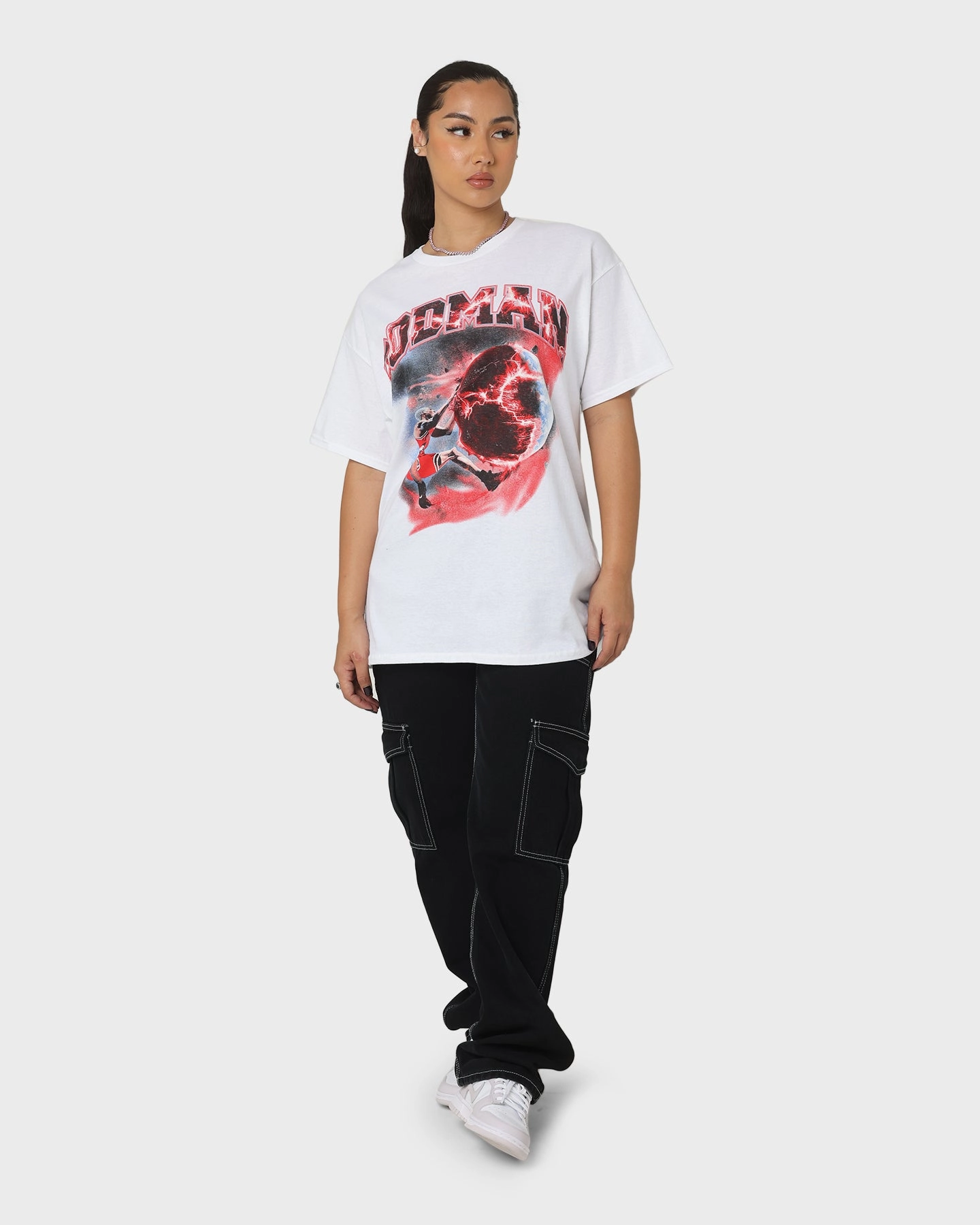 Rodman Brand Planet Dunk T-Shirt White Comfy Layer Lightweight Feel