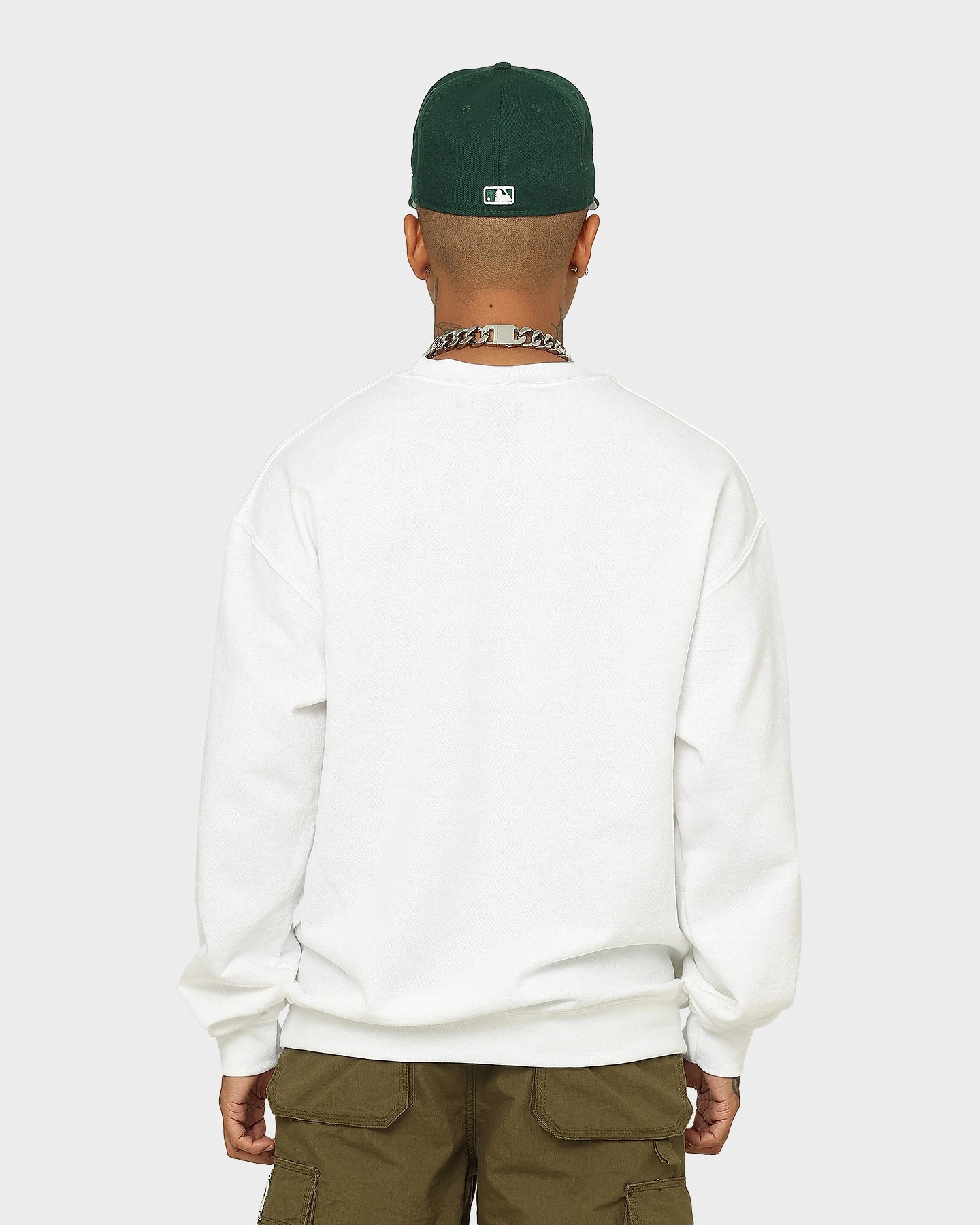 Temperature Regulating Fabric Rodman Brand Rodman Face UV Crewneck White