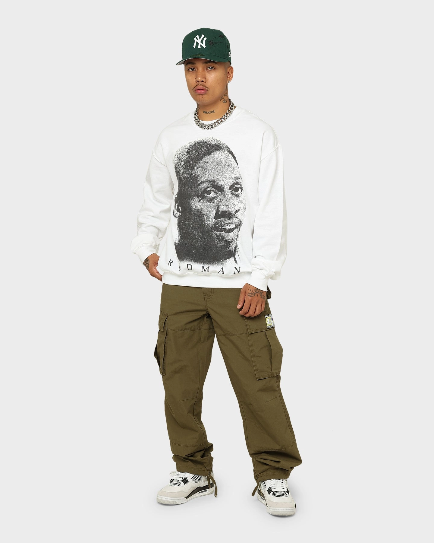 Rodman Brand Rodman Face UV Crewneck White Sleek Wear