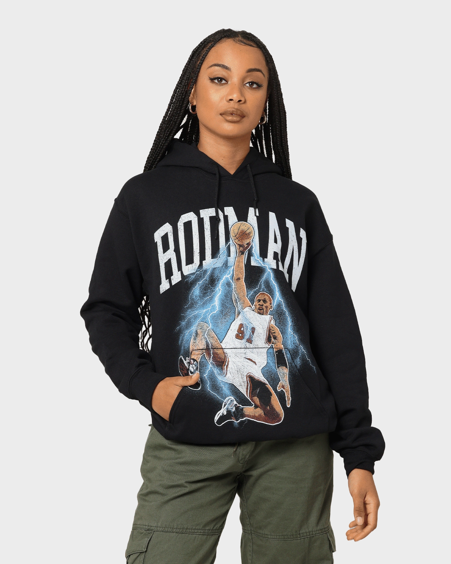 Rodman Brand Rodman Glow Dunk Hoodie Black family trip Business Meeting