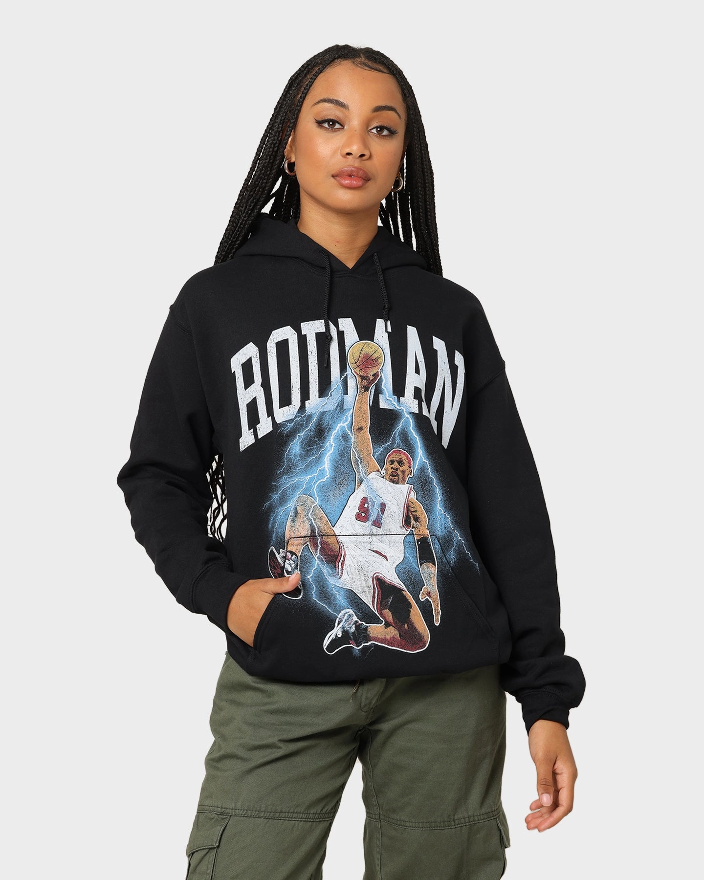 Warm Layer Vision Rodman Brand Rodman Glow Dunk Hoodie Black