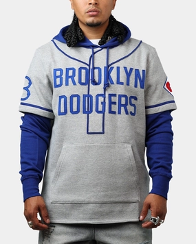 suitable for individual sports Hardware 47 Brand Los Angeles Dodgers Game Hoodie Grey/Navy