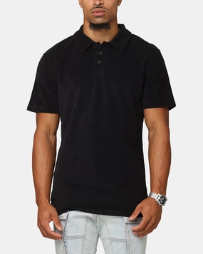 Soft Jersey Fabric Summer Outing Saint Morta Knitted Polo Shirt Black