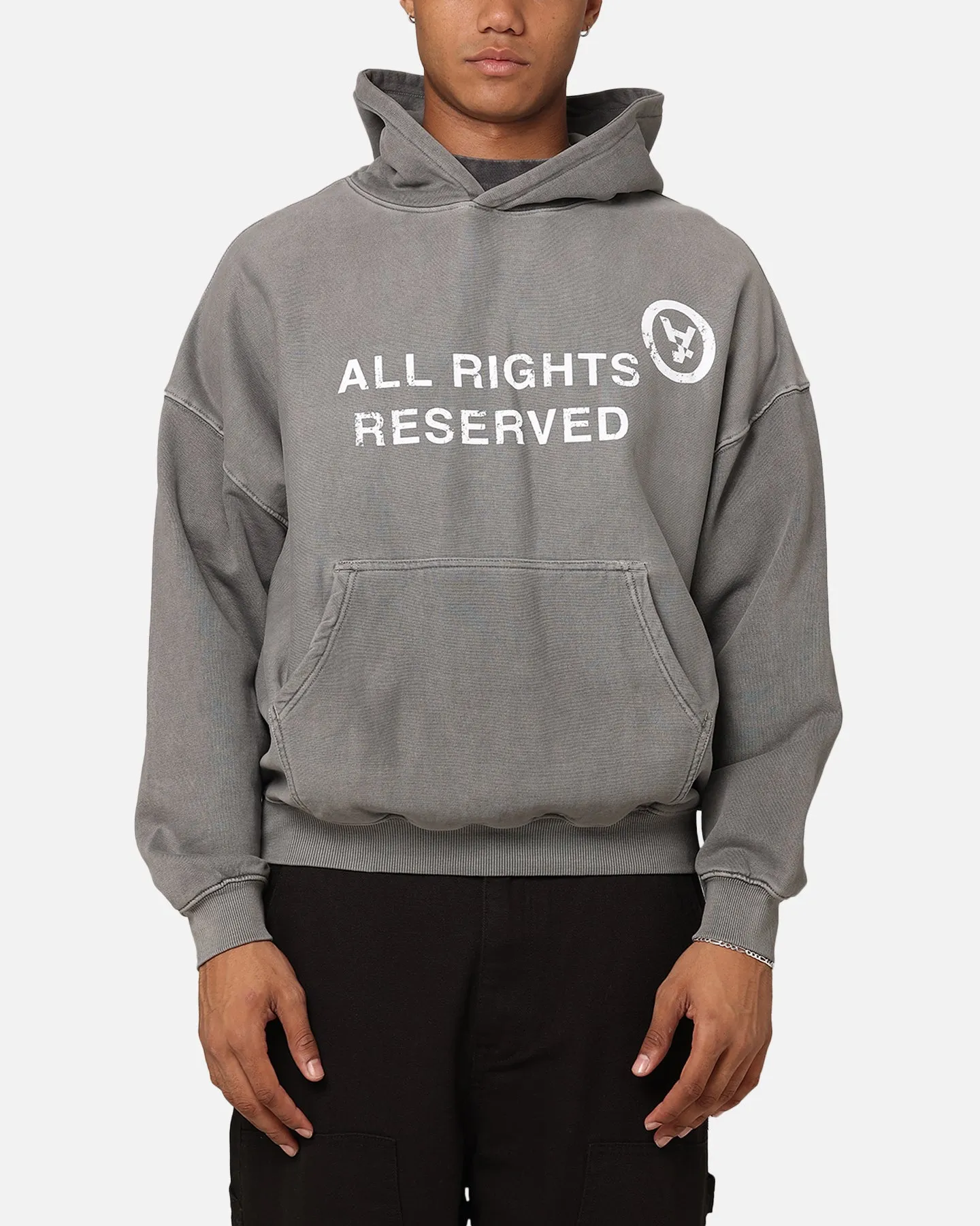 The Anti Order Rights Reserved Hoodie Washed Charcoal scarf