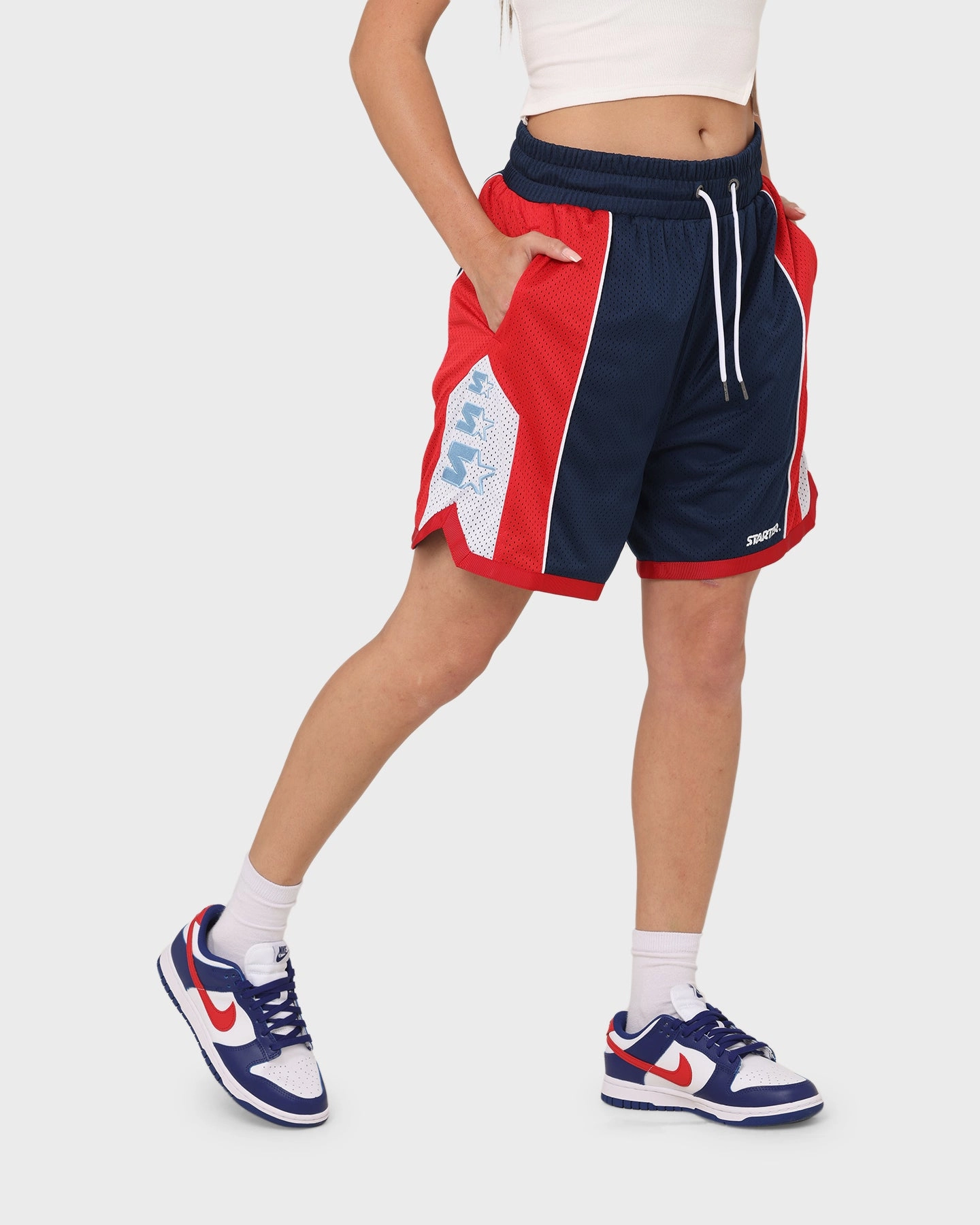 WrinkleFreeFabric fitness enthusiasts Starter Downtown Basketball Shorts Navy