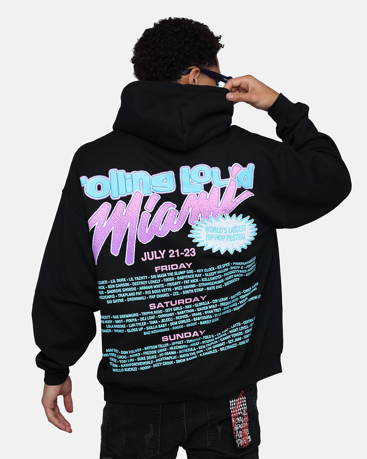 Rolling Loud Miami '23 Hoodie Black Practical Layer second - hand