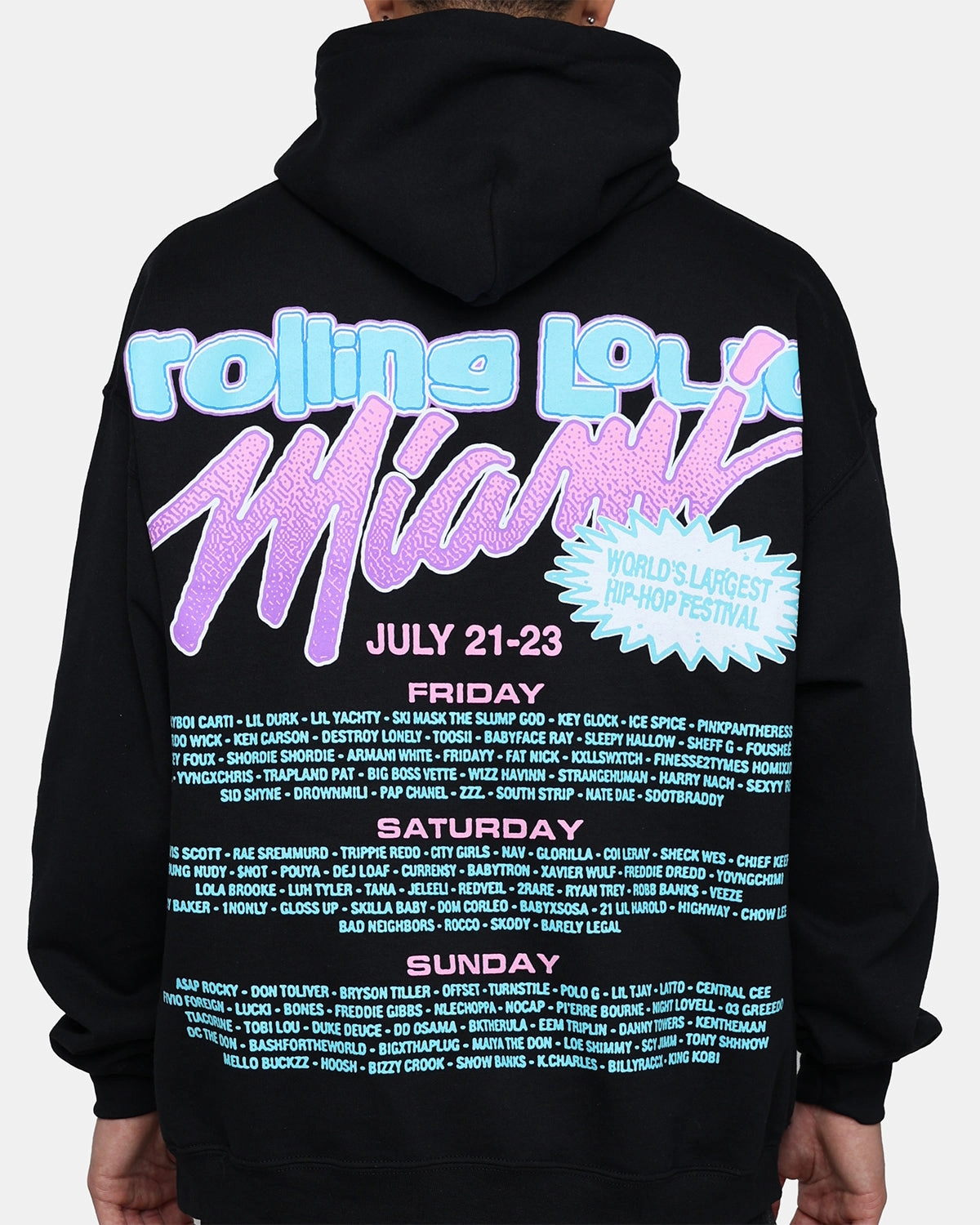 Rolling Loud Miami '23 Hoodie Black Neutral Style