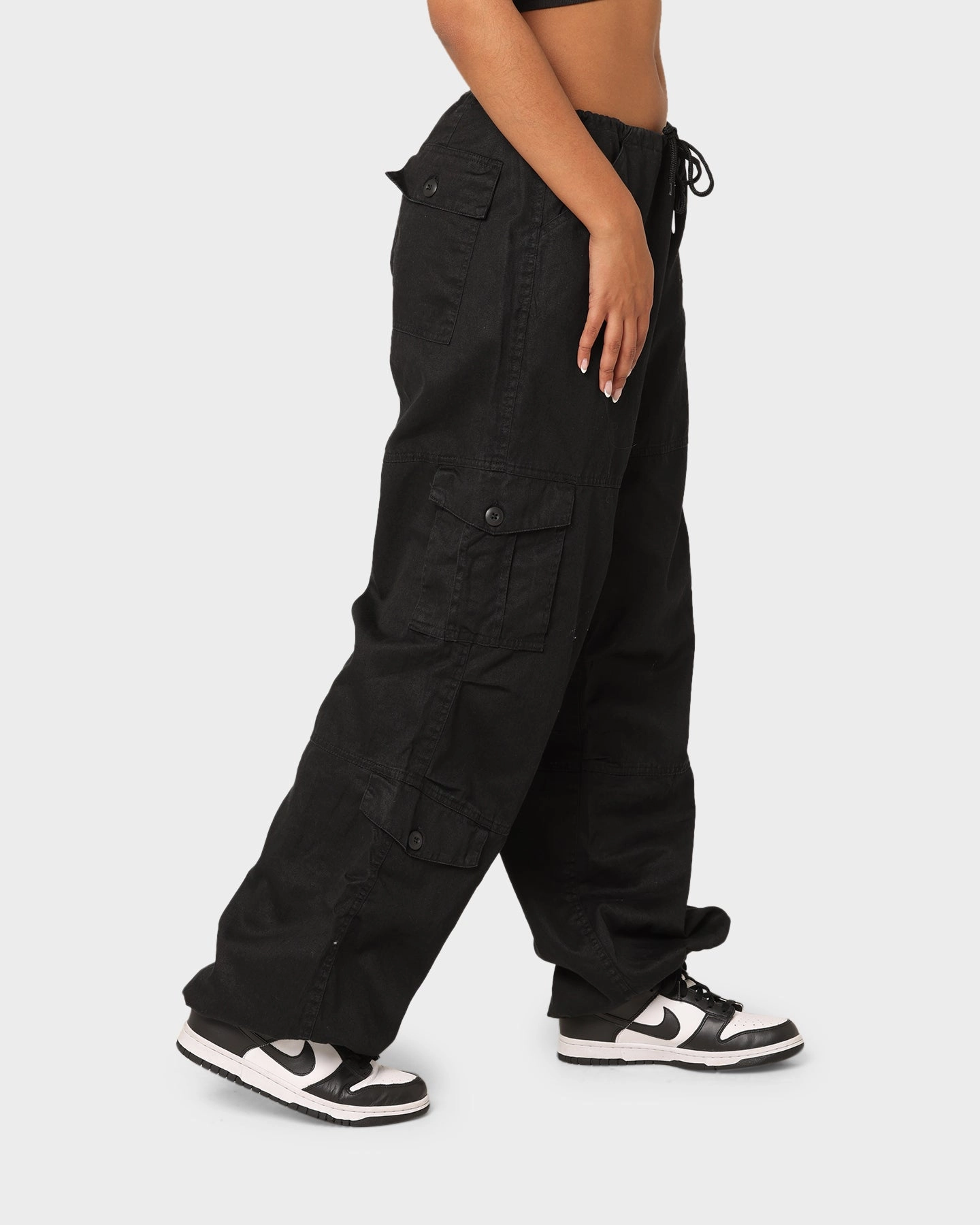 ElasticWaist breath easy Rothco Women's Vintage Paratrooper Fatigue Cargo Pants Black