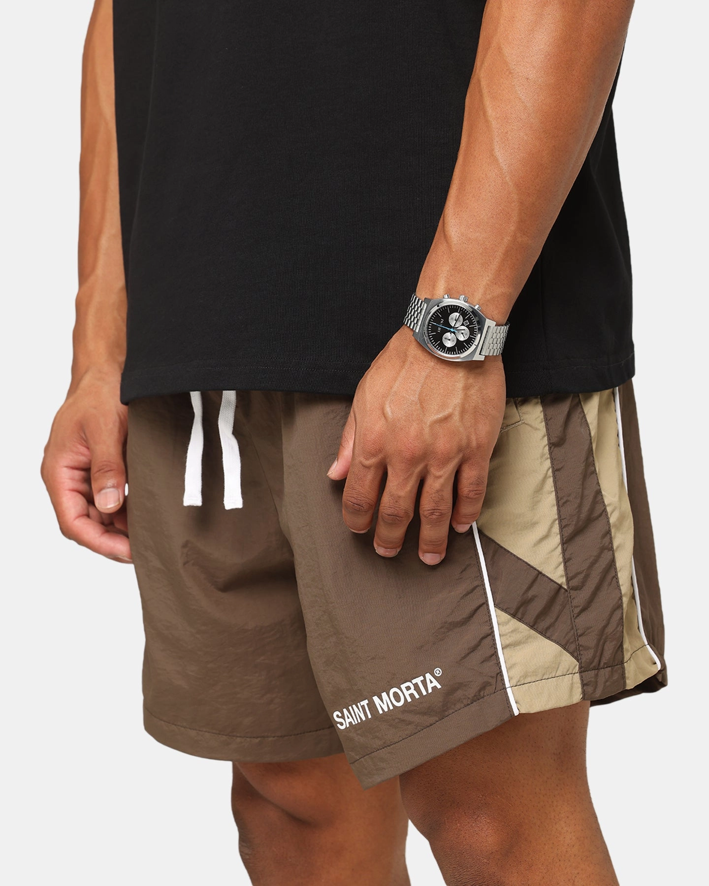 Odor Resistant Treatment Saint Morta Official Panelled Beach Shorts Mocha