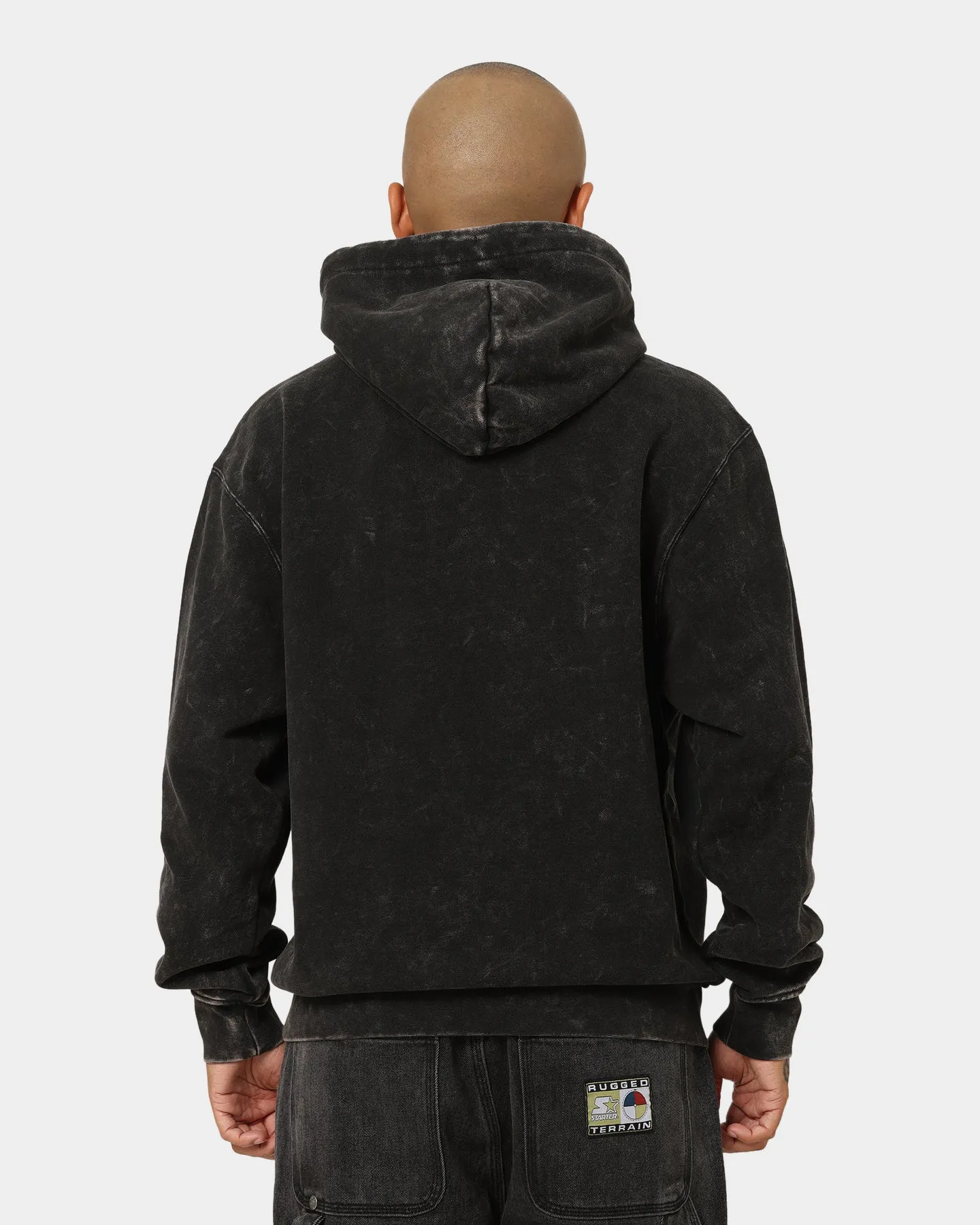 Example Light Reflective Jordan Essential Statement Washed Fleece Hoodie Black