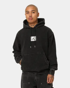 Fall Friendly Lightweight Fill Jordan Essential Statement Washed Fleece Hoodie Black