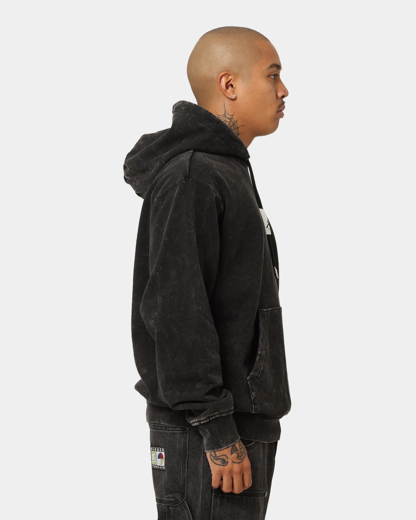 Jordan Essential Statement Washed Fleece Hoodie Black suitable for indoor activities