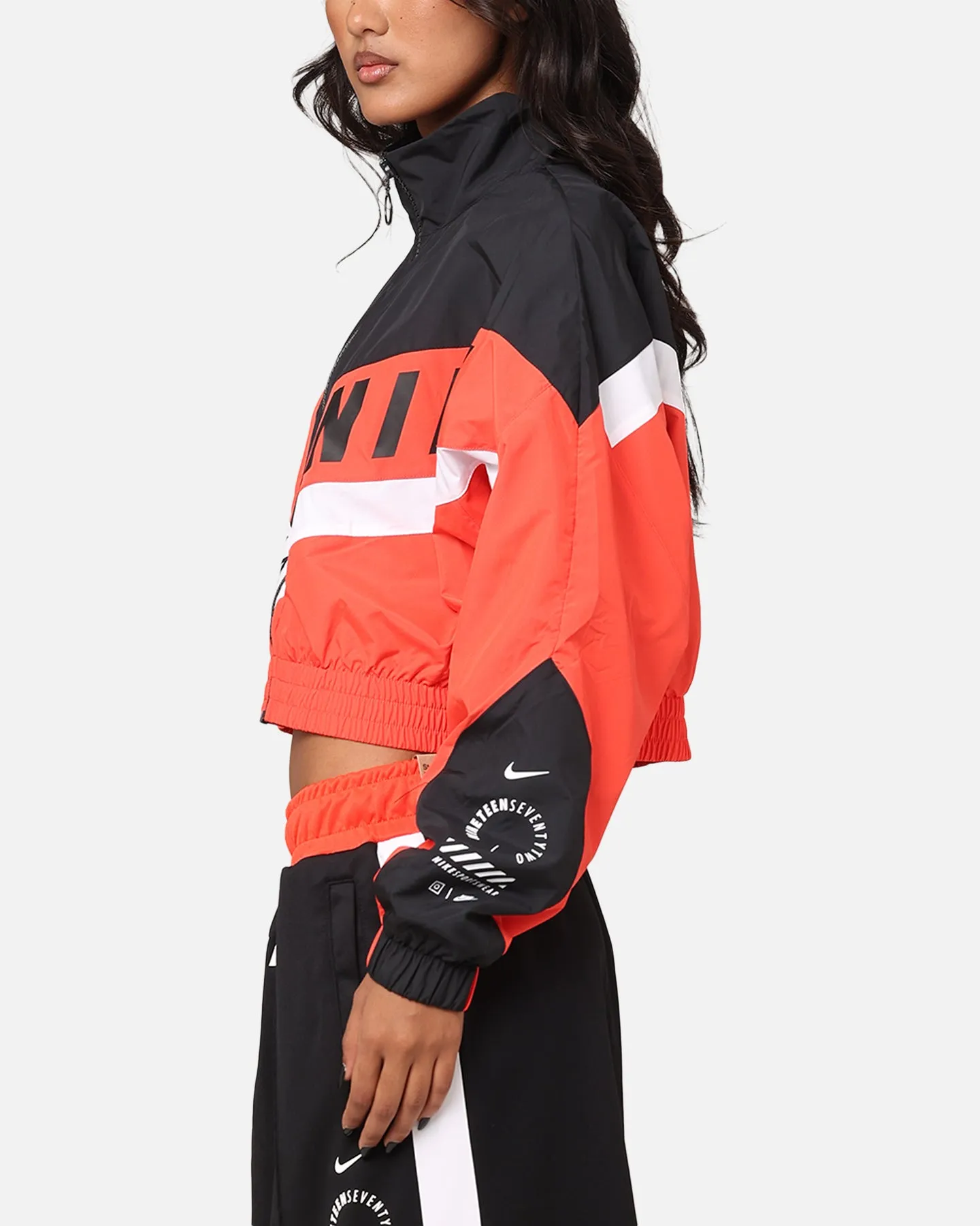 sunrise Nike Women's Sportswear Woven Street Jacket Light Crimson/Black/White