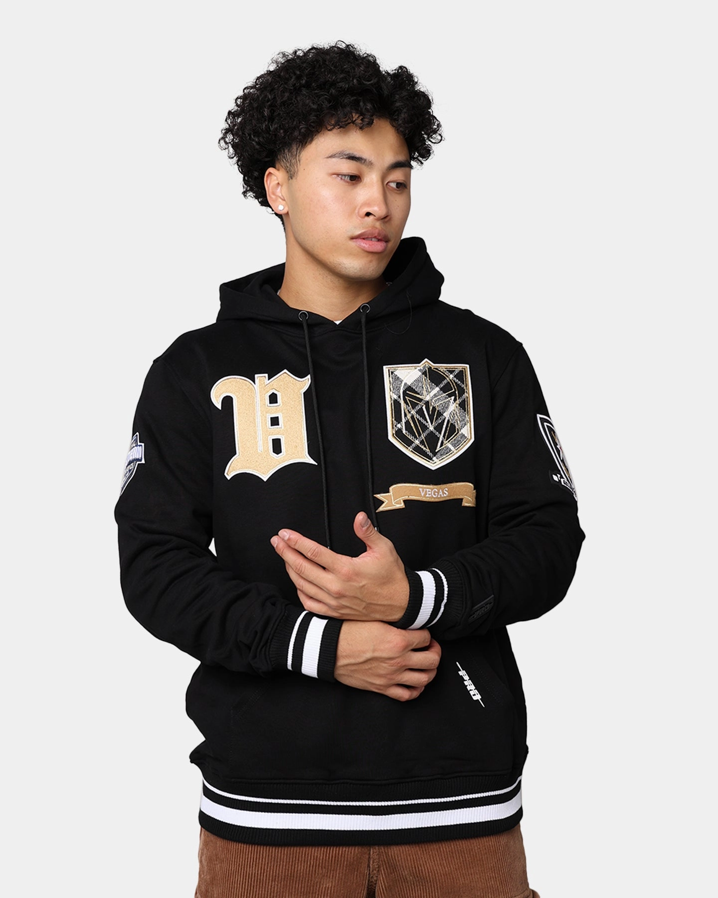 Pro Standard Vegas Golden Knights Pro Prep Hoodie White/Black Comfortable fit Anti Static Finish