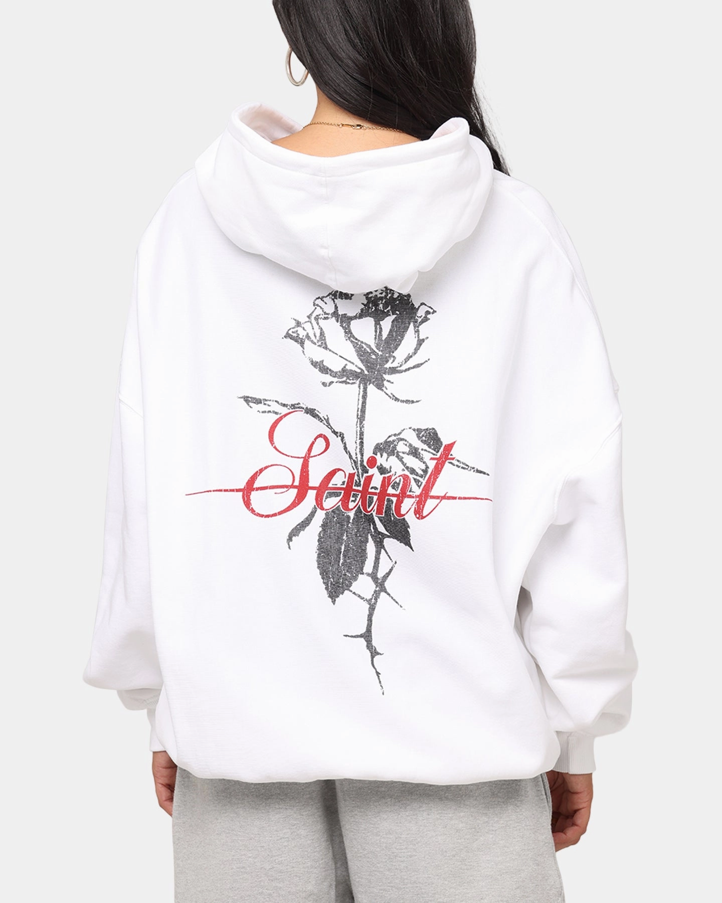 Saint Morta St Valentines Boxy Hoodie White wallet