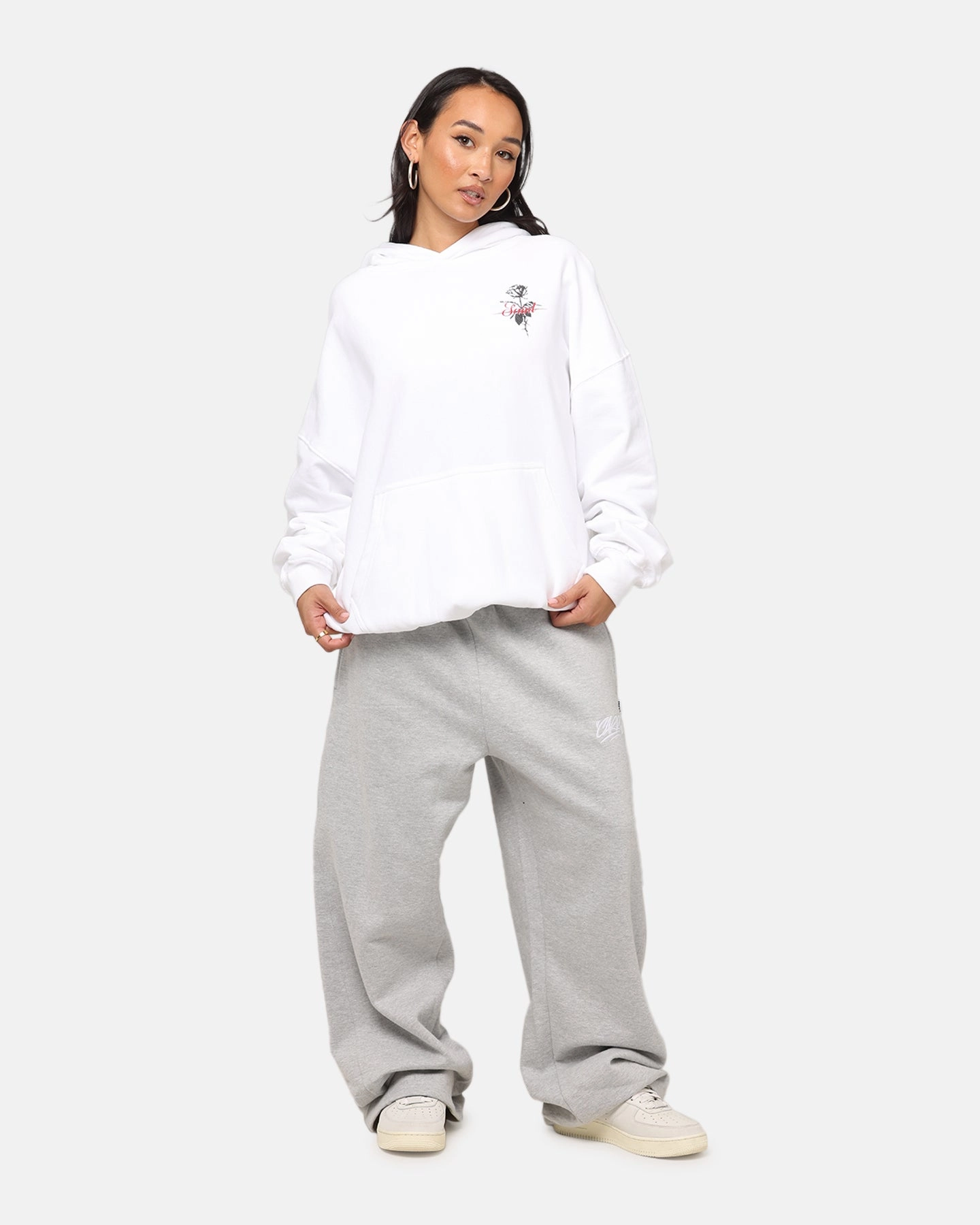 Weatherproof Zippers Saint Morta St Valentines Boxy Hoodie White