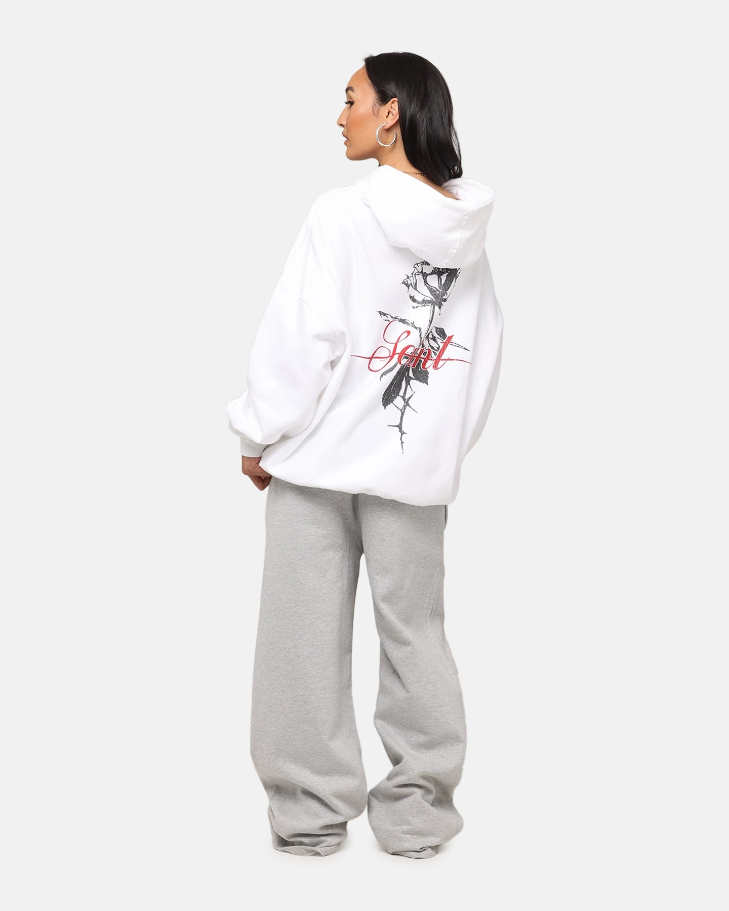 festival - goers Saint Morta St Valentines Boxy Hoodie White