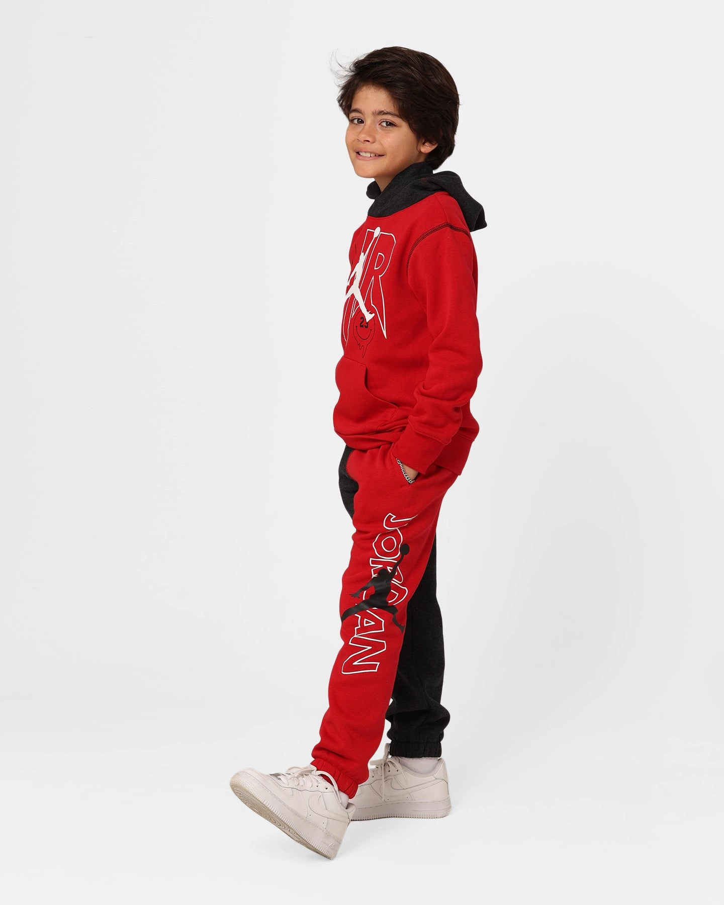 no pocket Jordan Kids' Lucid Dreams Fleece Hoodie Gym Red