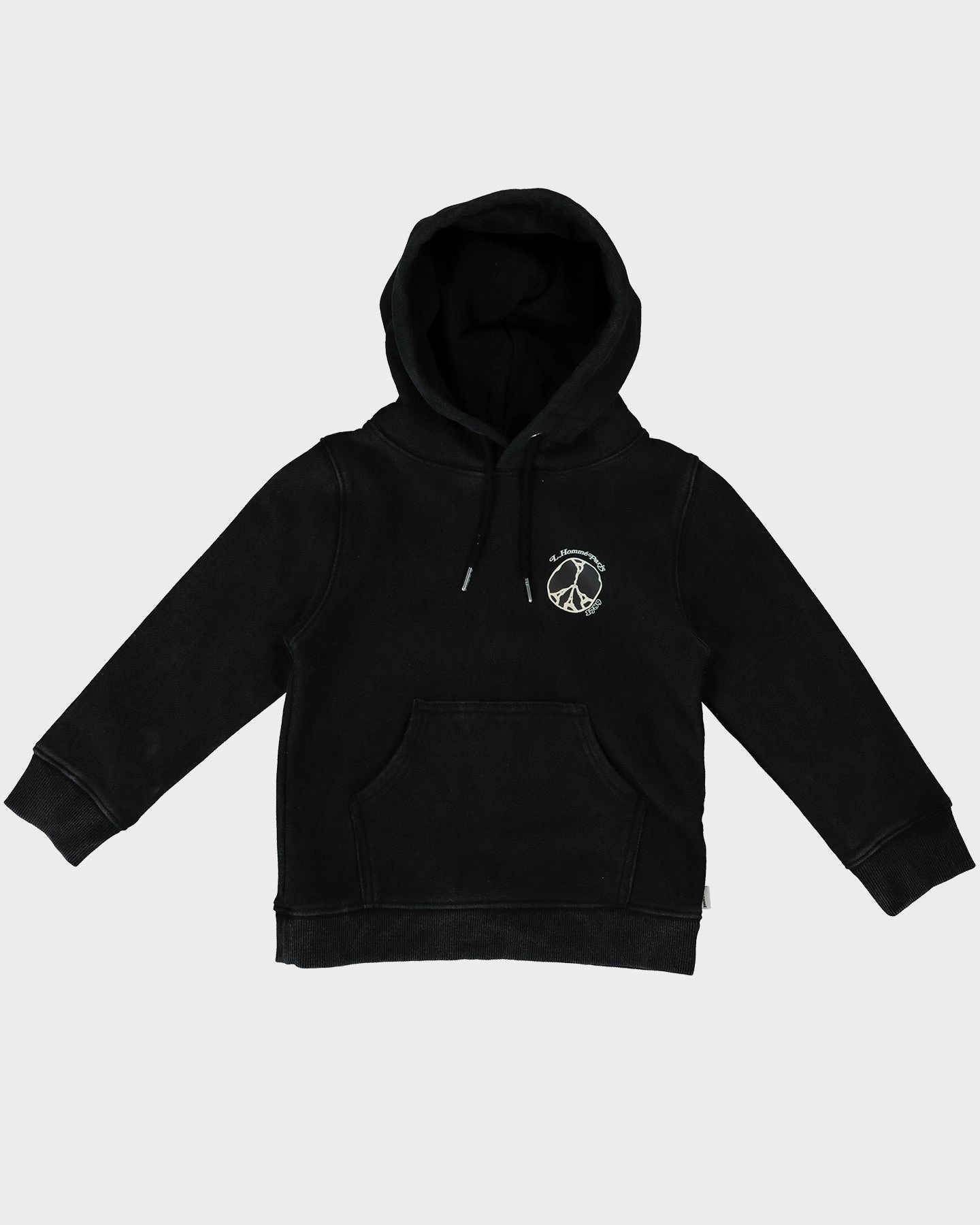 no pocket Recommendation Lil Homme Kids' Peace Classic Hoodie Washed Black