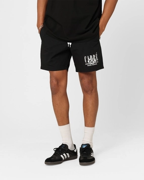 Odor Resistant Finish Simple Mood Carre Top Team Slide Shorts Black