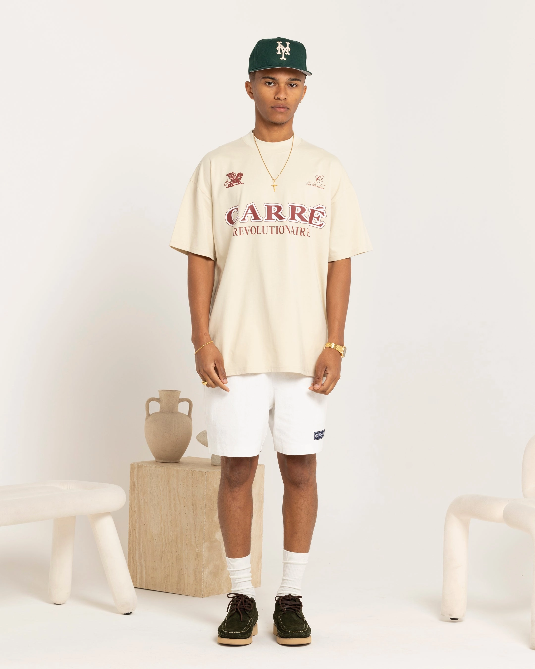Carre Luxe Linen Shorts Off White Soft Lining